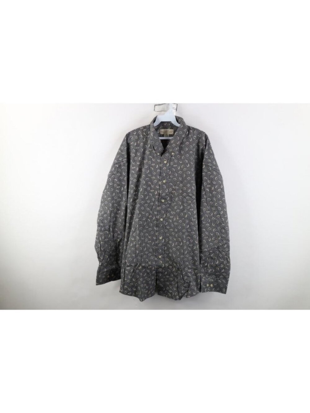 Deadstock Vintage 90s Streetwear Mens 3XL Geometric Collared Button Down Shirt